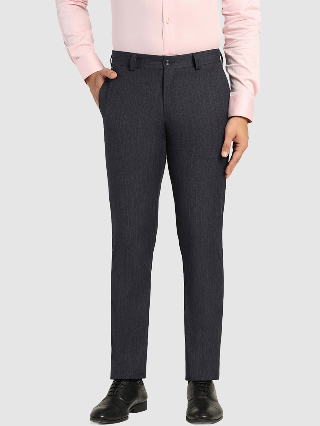

Blackberrys Men Slim Fit Formal Trousers, Navy blue
