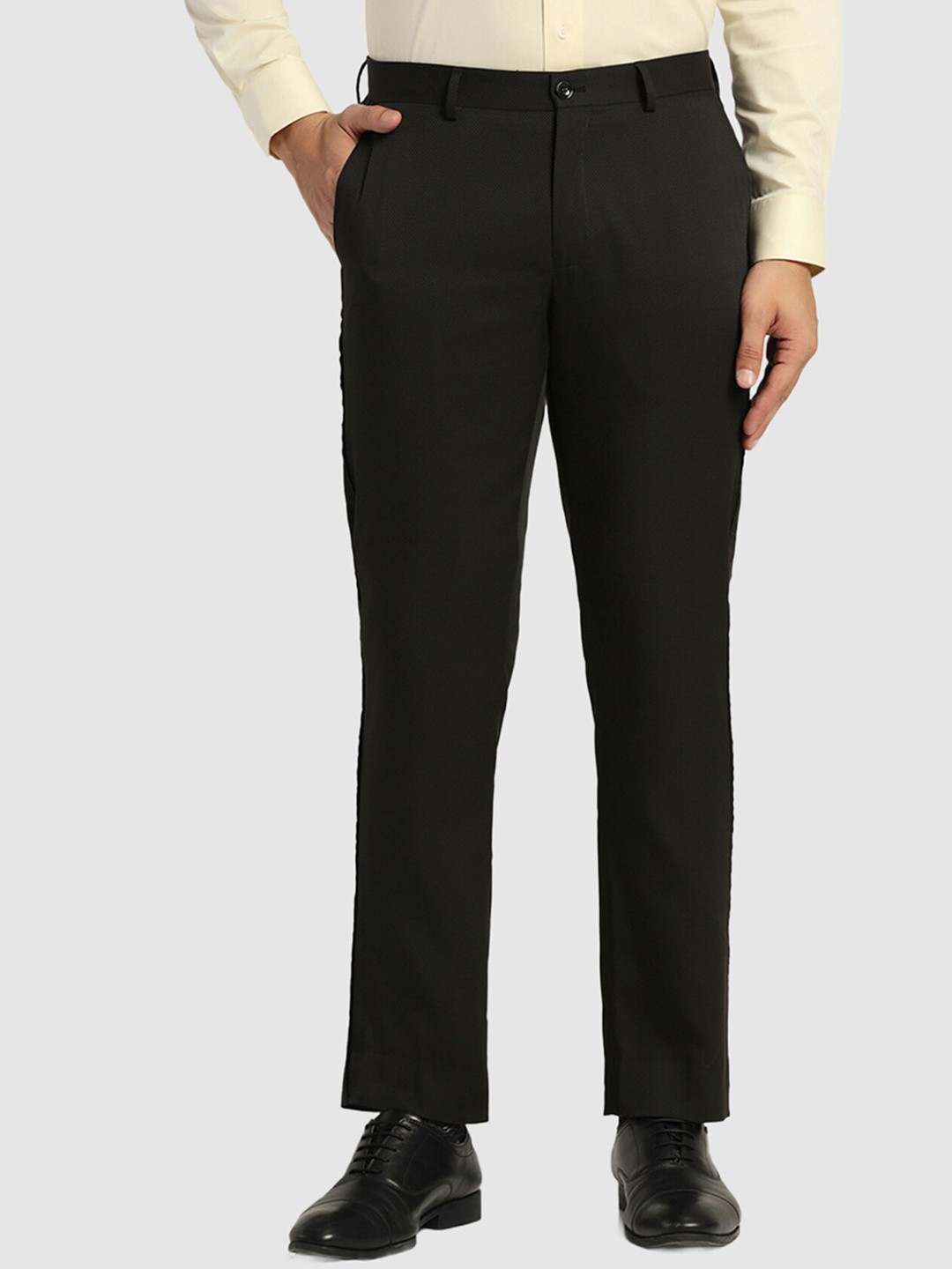

Blackberrys Men Slim Fit Formal Trousers, Black