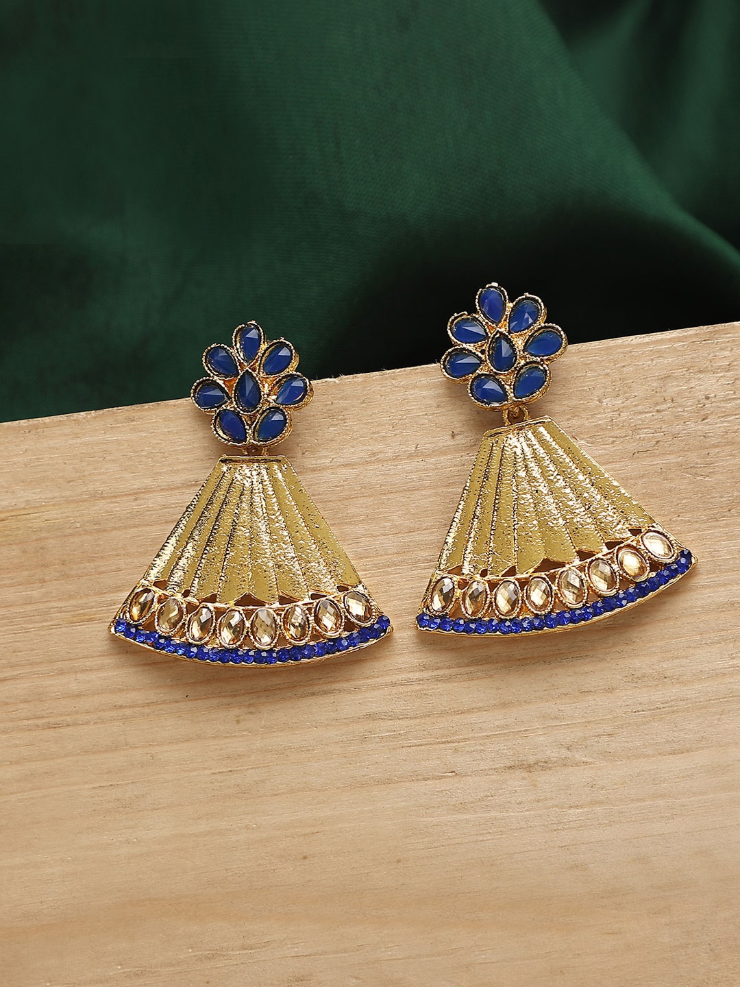 

ANIKAS CREATION Contemporary Jhumkas Earrings, Gold
