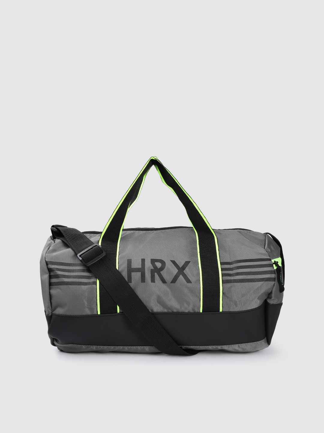 

HRX by Hrithik Roshan Unisex Grey Solid Brand Logo Training Duffel Bag