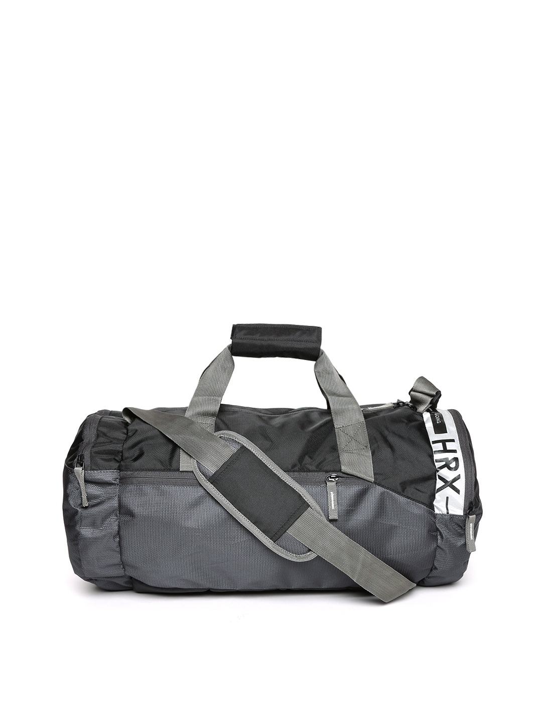 

HRX by Hrithik Roshan Unisex Black & Grey Colourblocked Training Duffel Bag