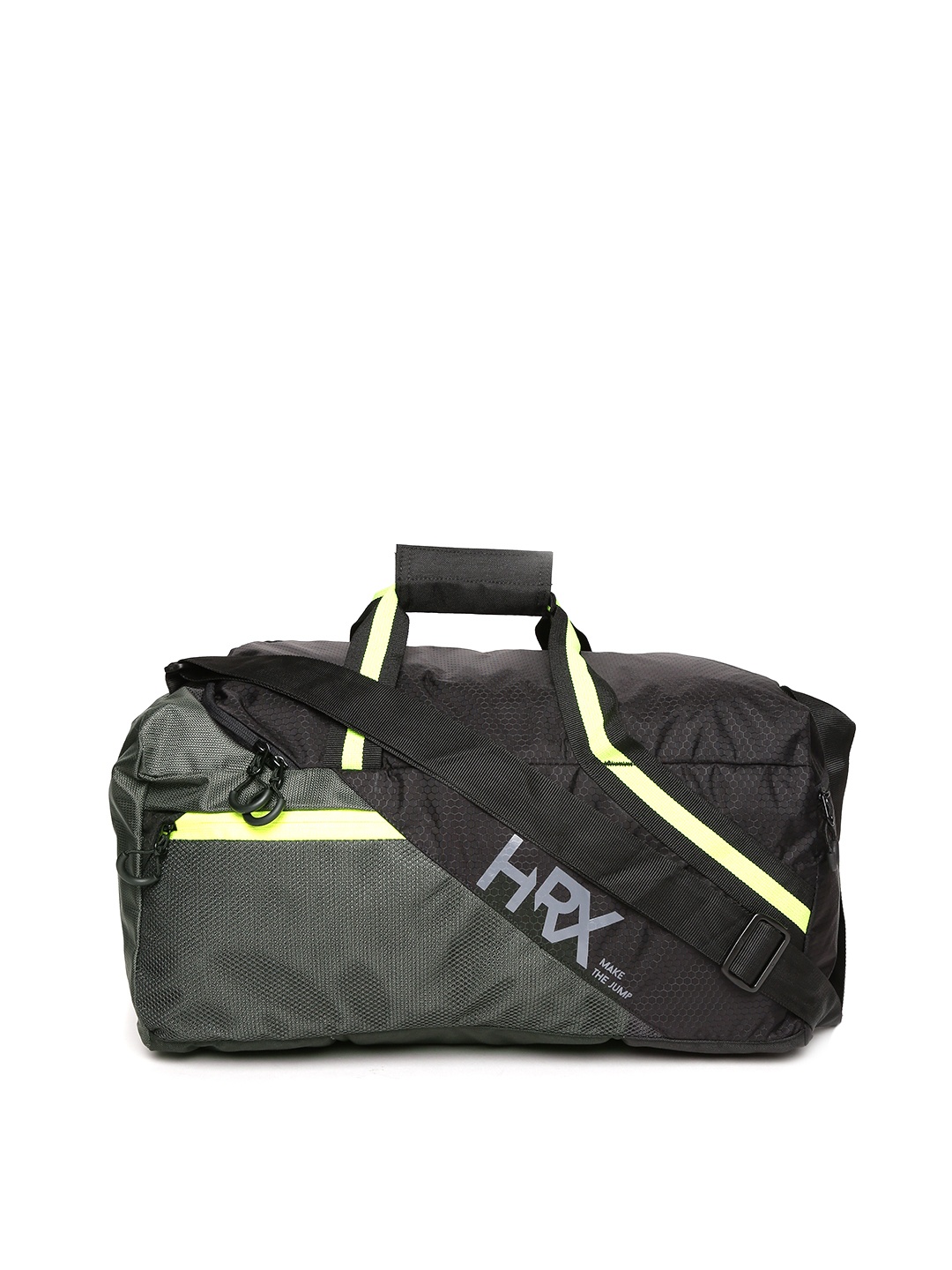 

HRX by Hrithik Roshan Unisex Black & Grey Colourblocked Training Duffel Bag