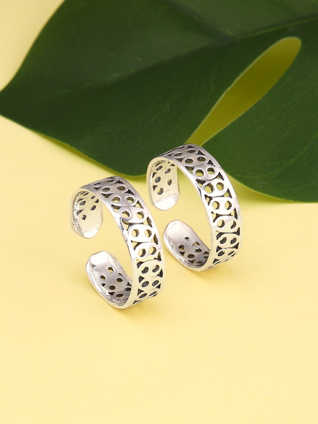 

GIVA 925 Sterling Silver Rhodium Plated Adjustable Toe Rings