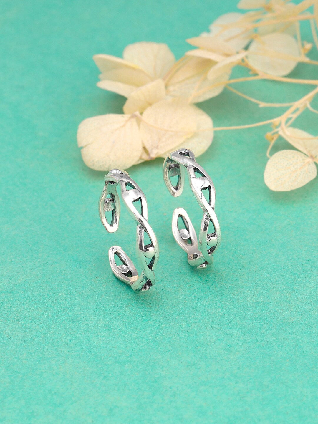

GIVA Set of 2 925 Sterling Silver Rhodium-Plated Toe Rings