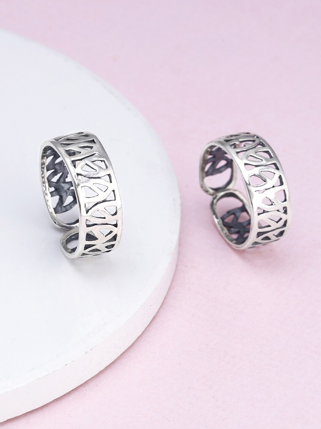 

GIVA Rhodium Plated Adjustable 925 Sterling Silver Toe Rings