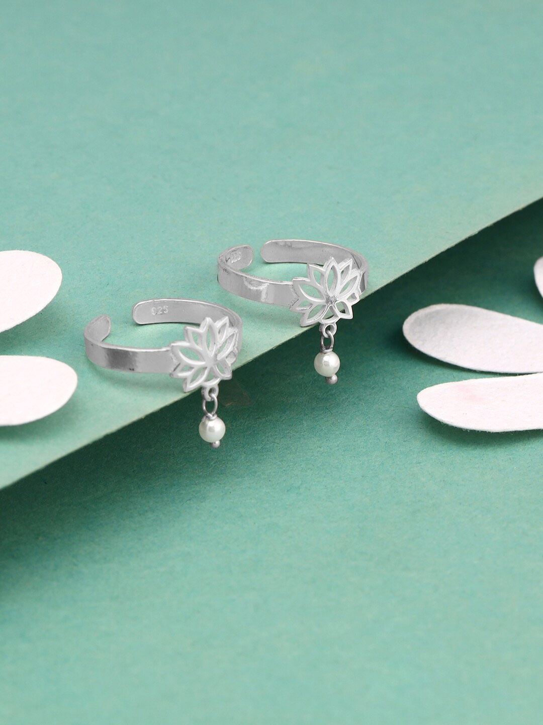 

GIVA Rhodium Plated Adjustable 925 Sterling Silver Toe Rings