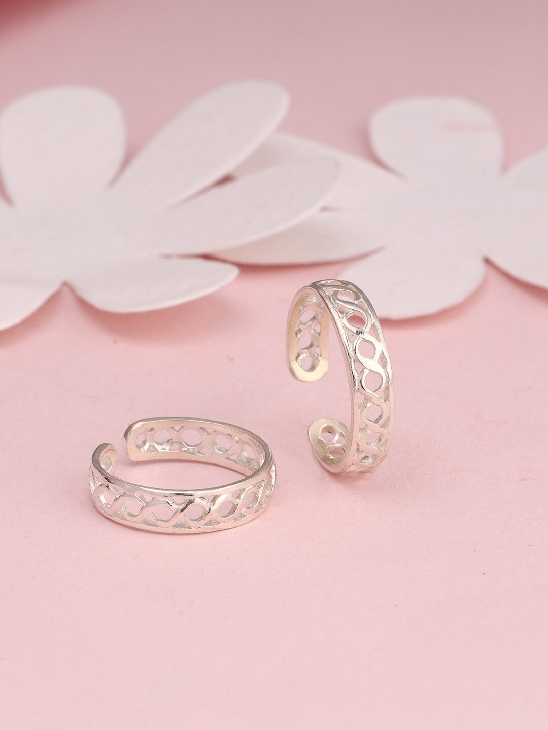 

GIVA Rhodium Plated Adjustable 925 Sterling Silver Toe Rings