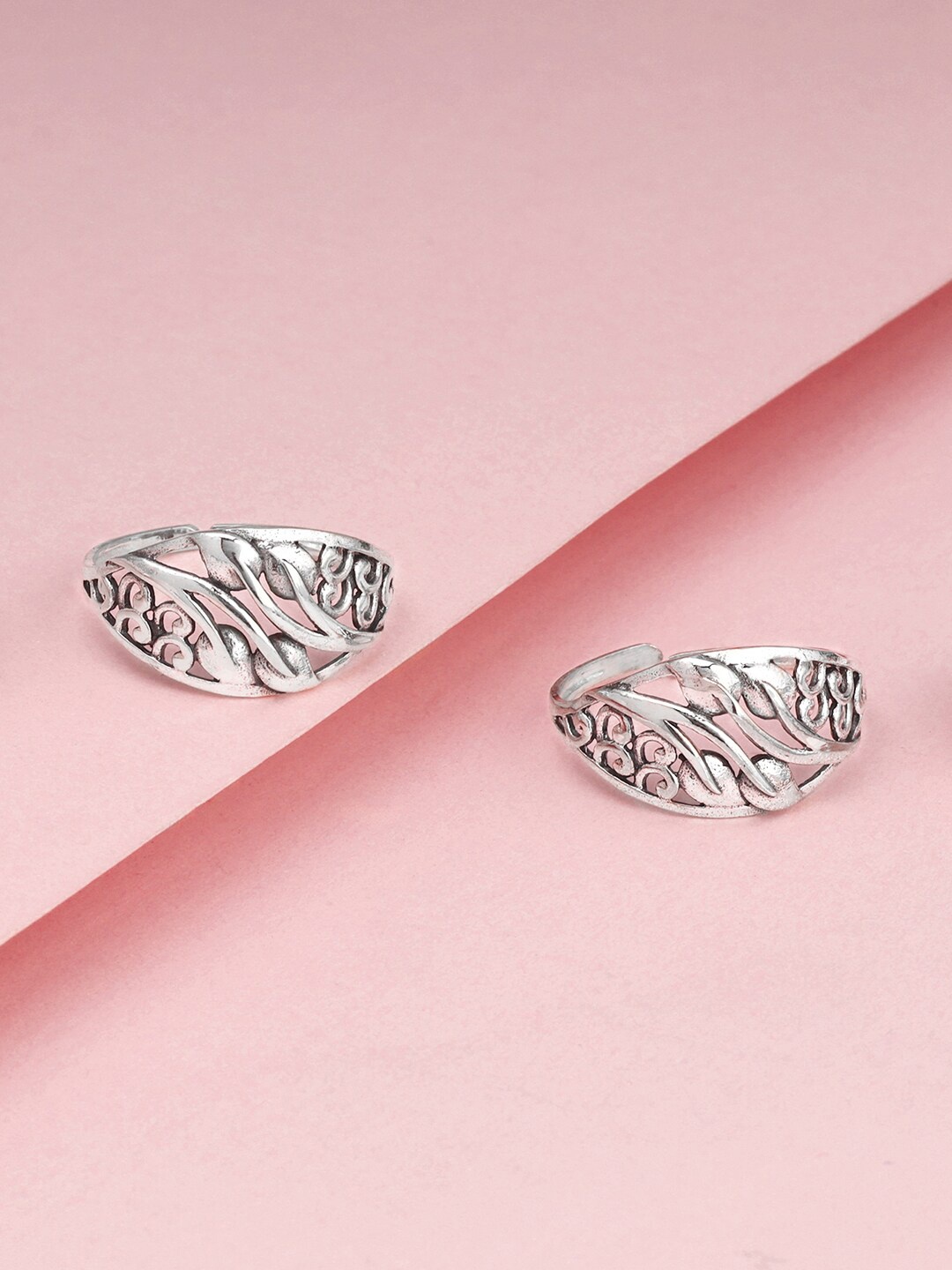 

GIVA Rhodium Plated Adjustable 925 Sterling Silver Toe Rings