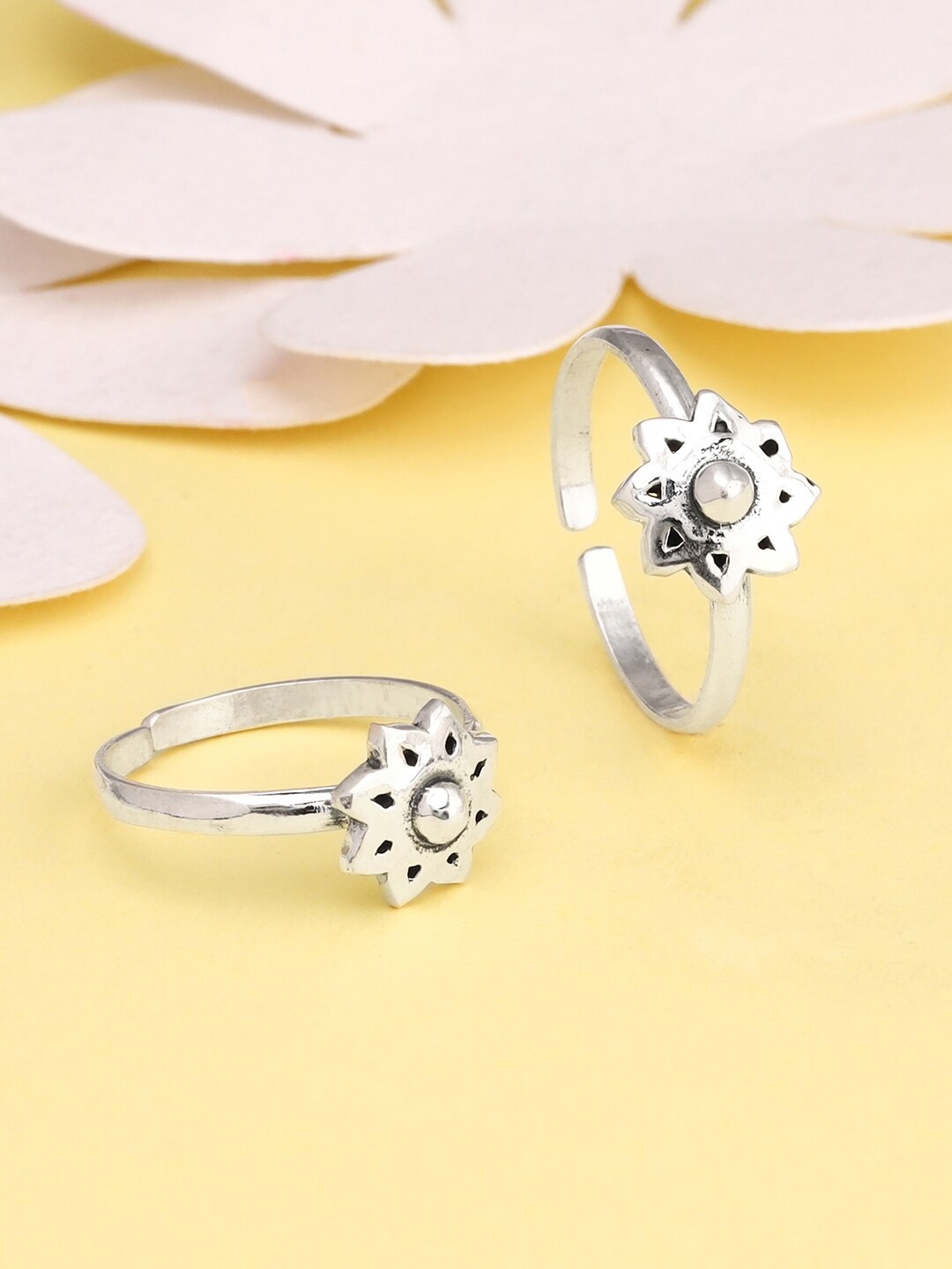 

GIVA Rhodium Plated Adjustable 925 Sterling Silver Toe Rings