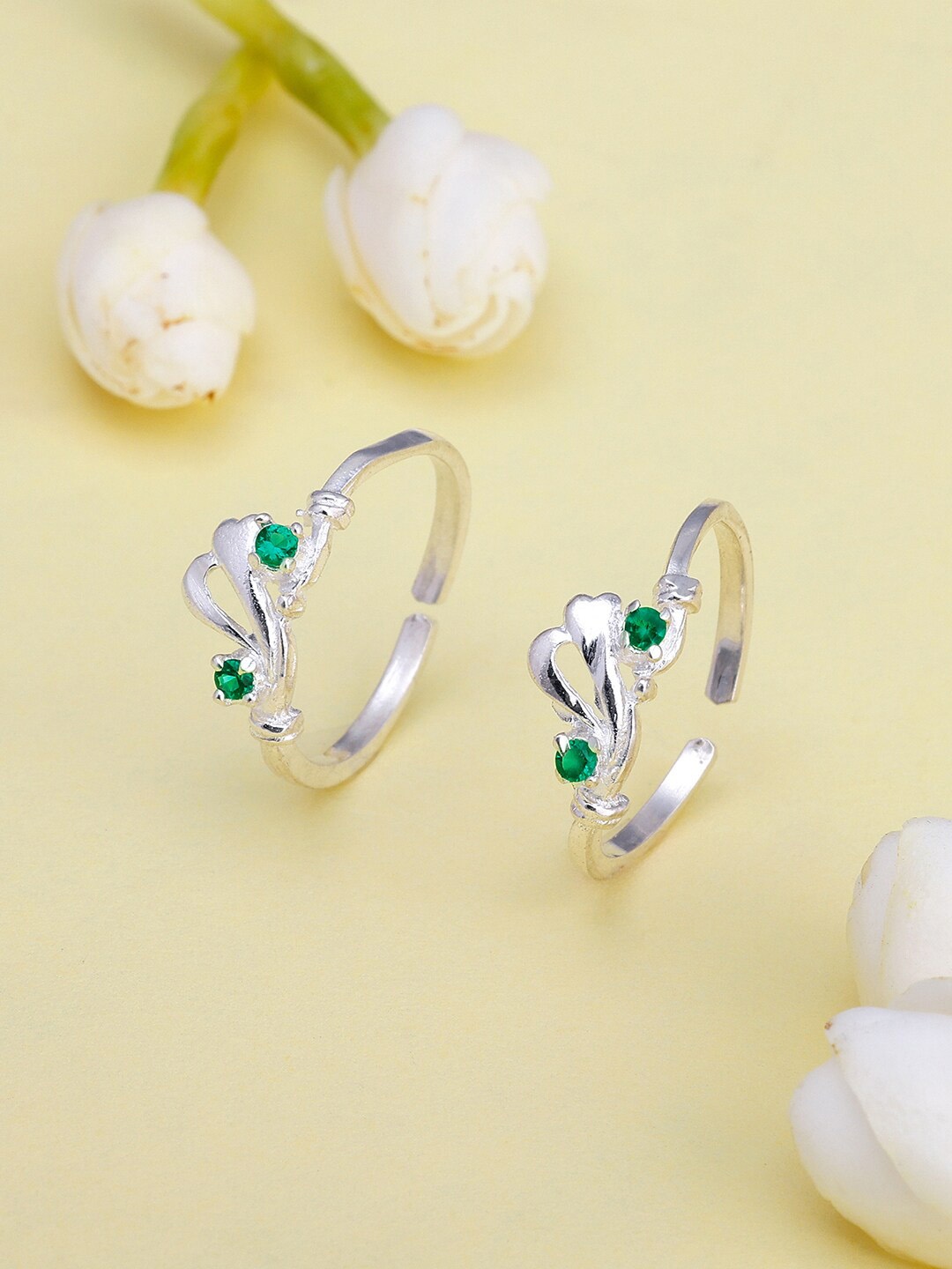 

GIVA 925 Set of 2 Rhodium Plated Adjustable 925 Sterling Silver Toe Rings