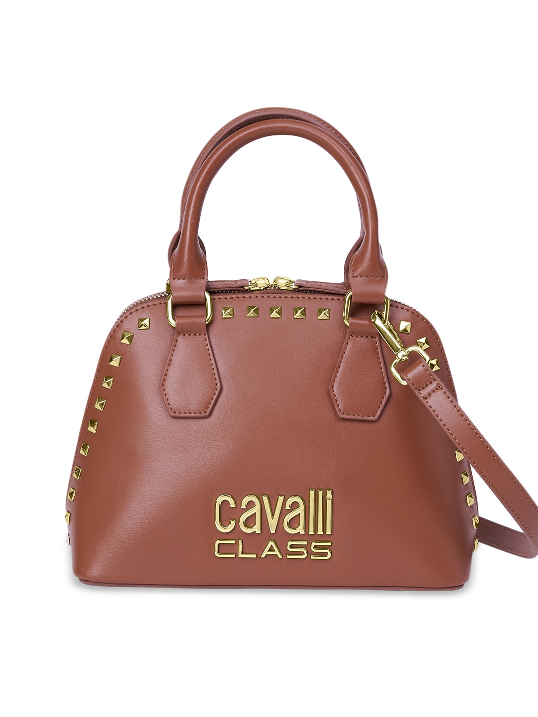 

Cavalli Class Structured Handheld Bag, Brown