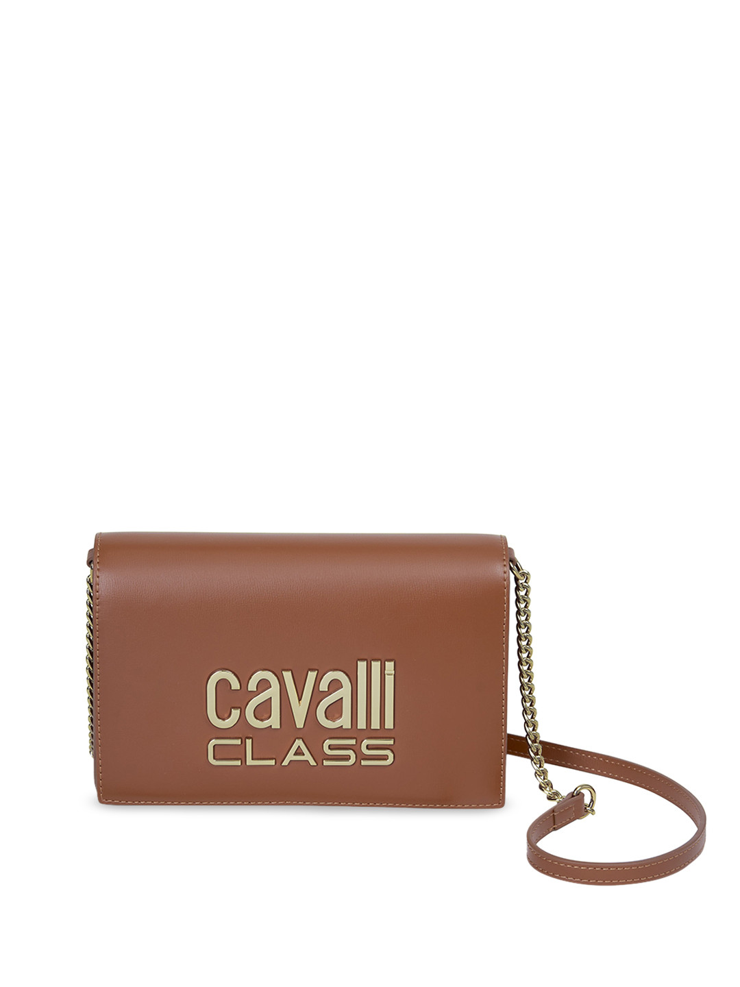 

Cavalli Class Structured Sling Bag, Brown
