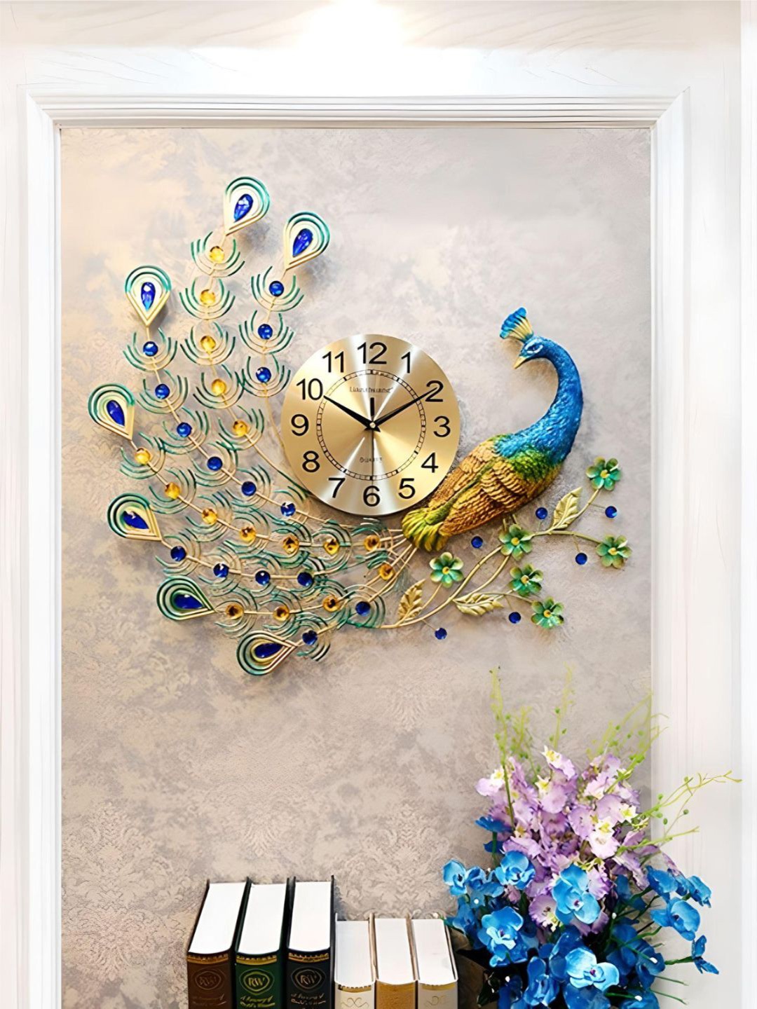 

The Art House Blue & Yellow Textured Bird Shaped Contemporary Wall Clock