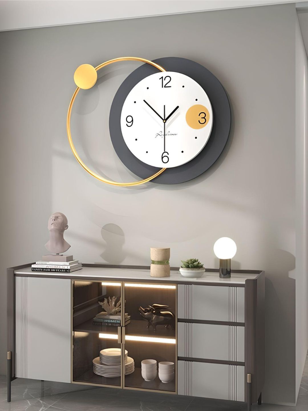 

The Art House Grey & White Printed Analogue Contemporary Wall Clock