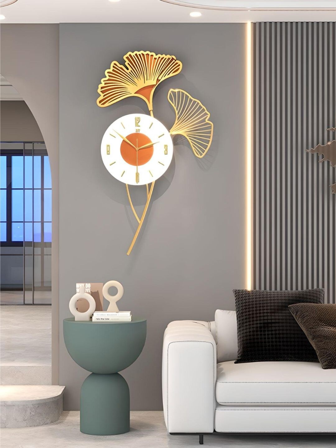 

The Art House Brown & Yellow Textured Abstract Shaped Contemporary Wall Clock