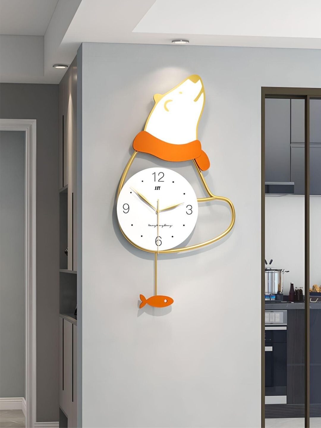 

The Art House White Abstract Shaped Contemporary Wall Clock