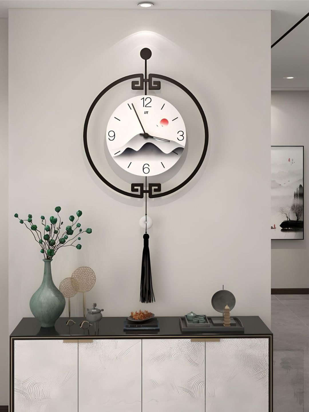 

The Art House White & Grey Printed Geometric Contemporary Analogue Wall Clock
