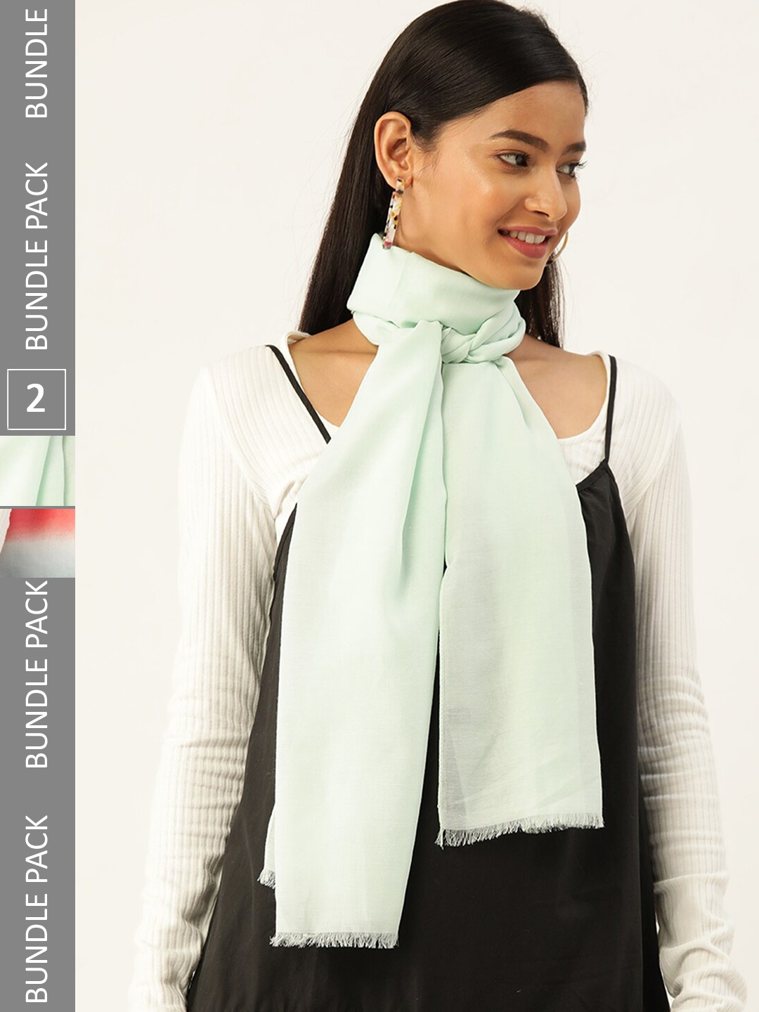 

Trend Arrest Set Of 2 Striped Scarves, Blue