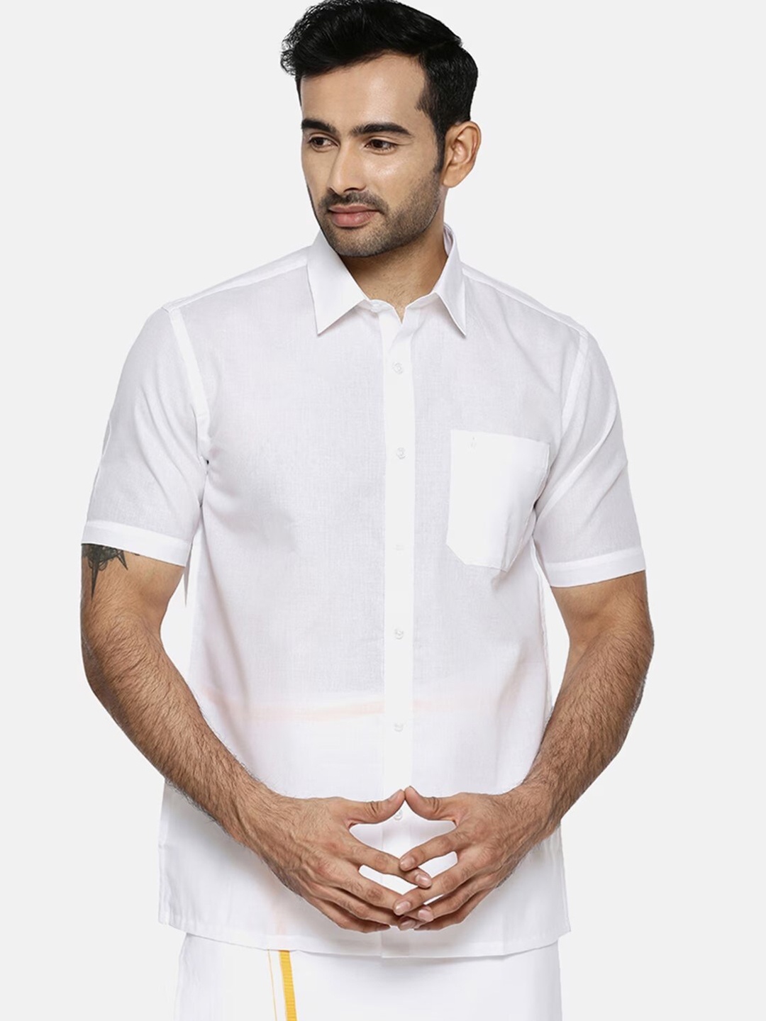 

Ramraj Classic Cotton Casual Shirt, White