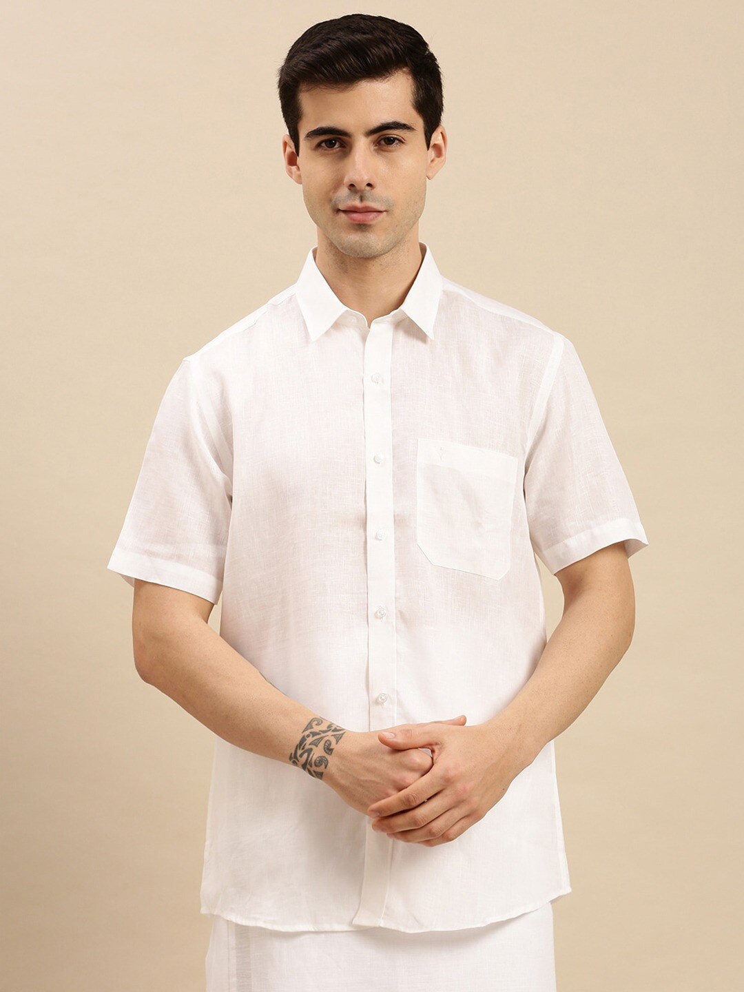 

Ramraj Classic Cotton Casual Shirt, White