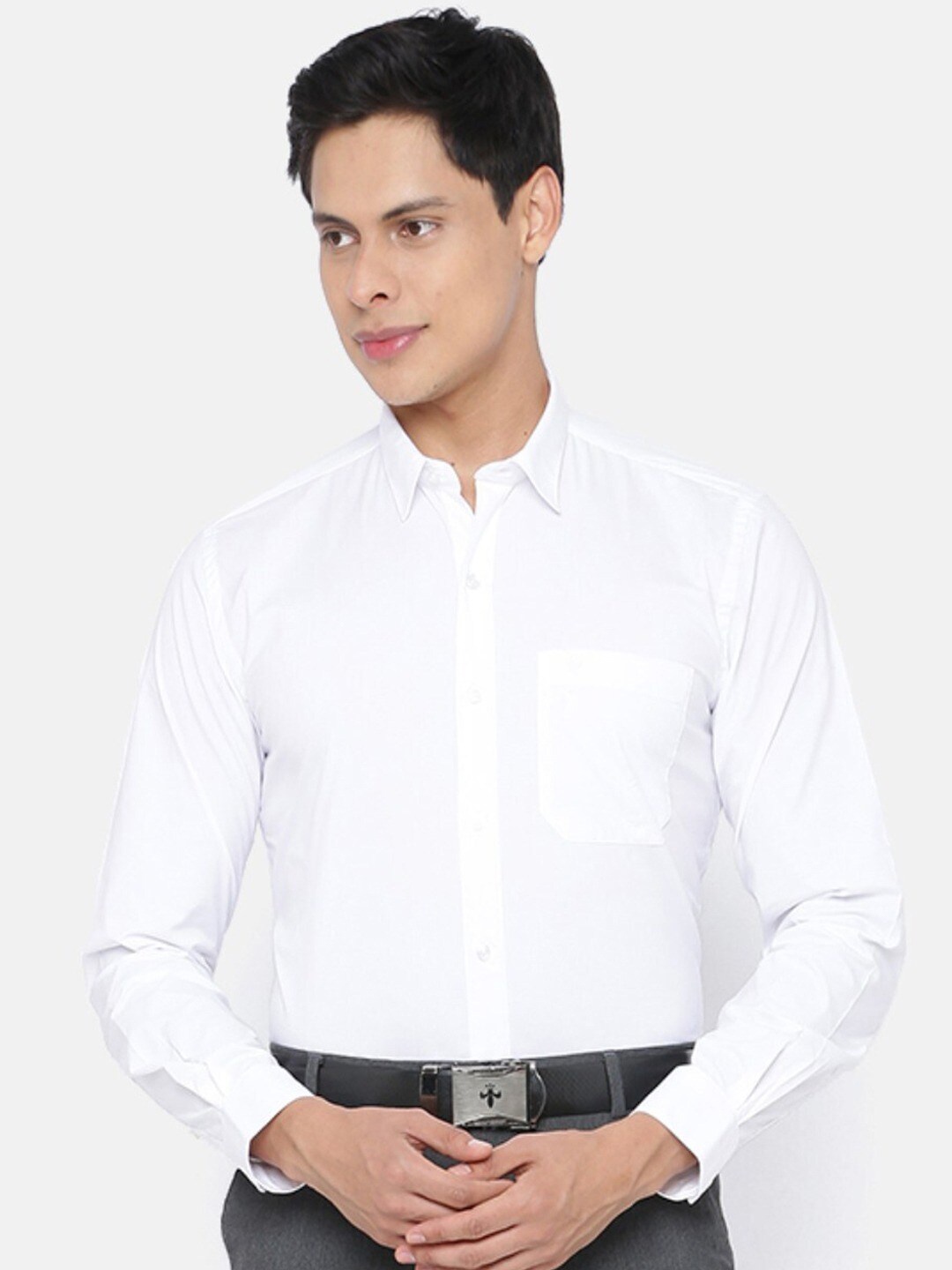 

Ramraj Classic Opaque Cotton Formal Shirt, White