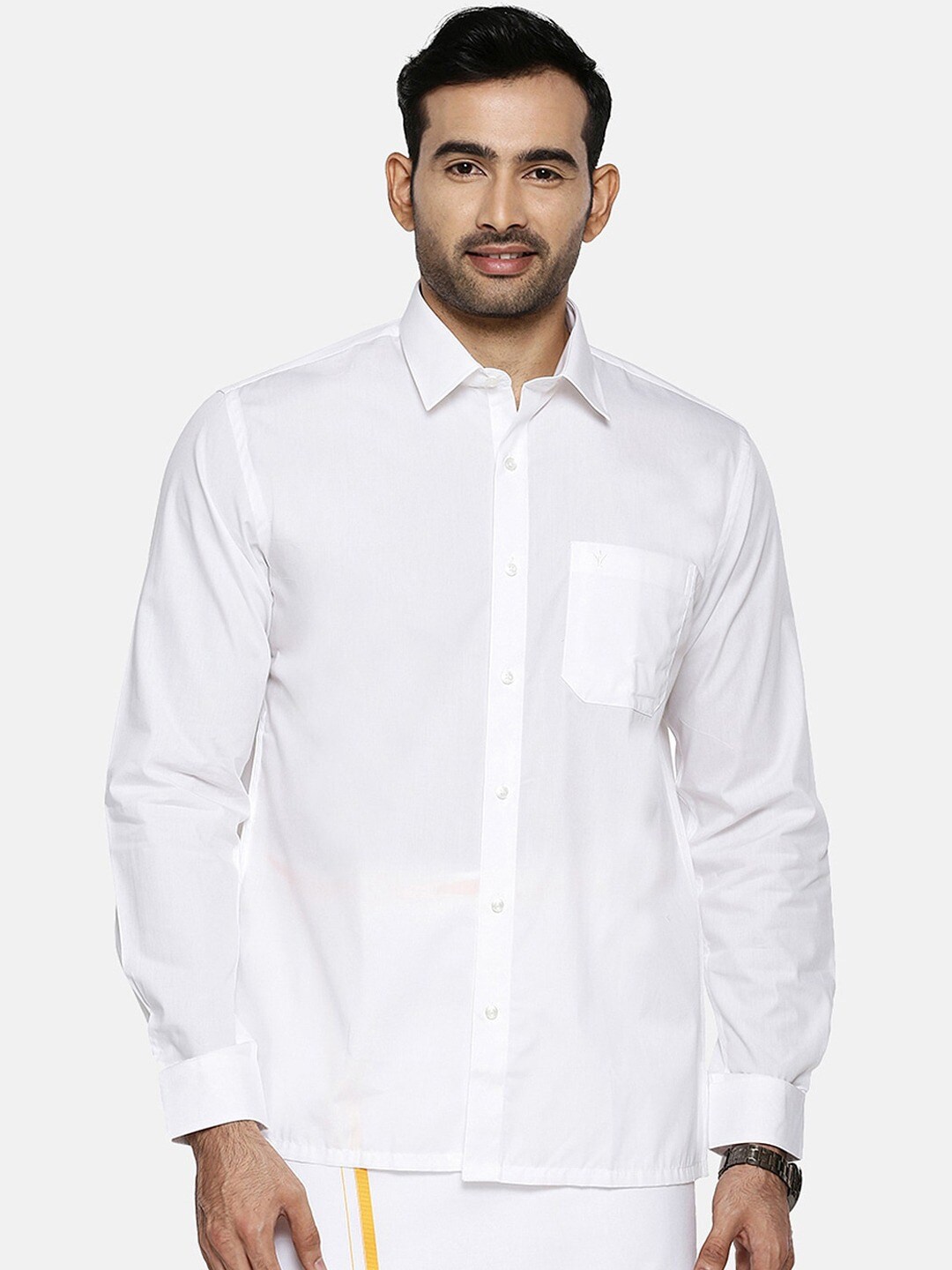 

Ramraj Classic Cotton Casual Shirt, White
