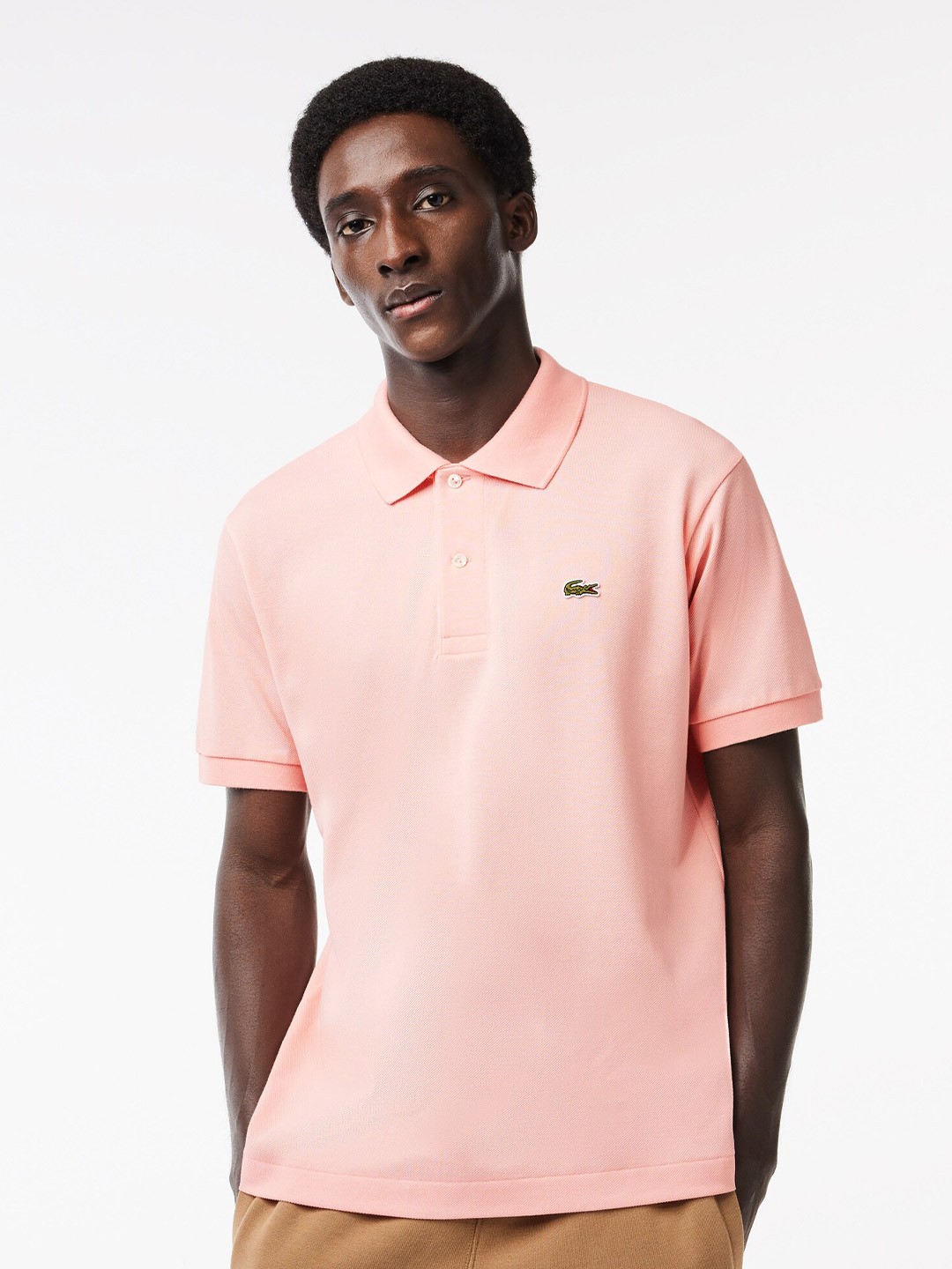 

Lacoste Polo Collar Pure Cotton T-Shirt, Peach