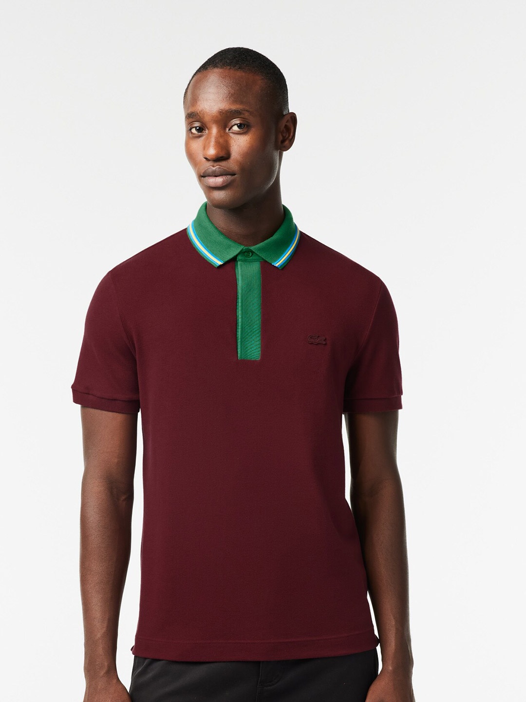 

Lacoste Polo Collar Cotton T-Shirt, Maroon