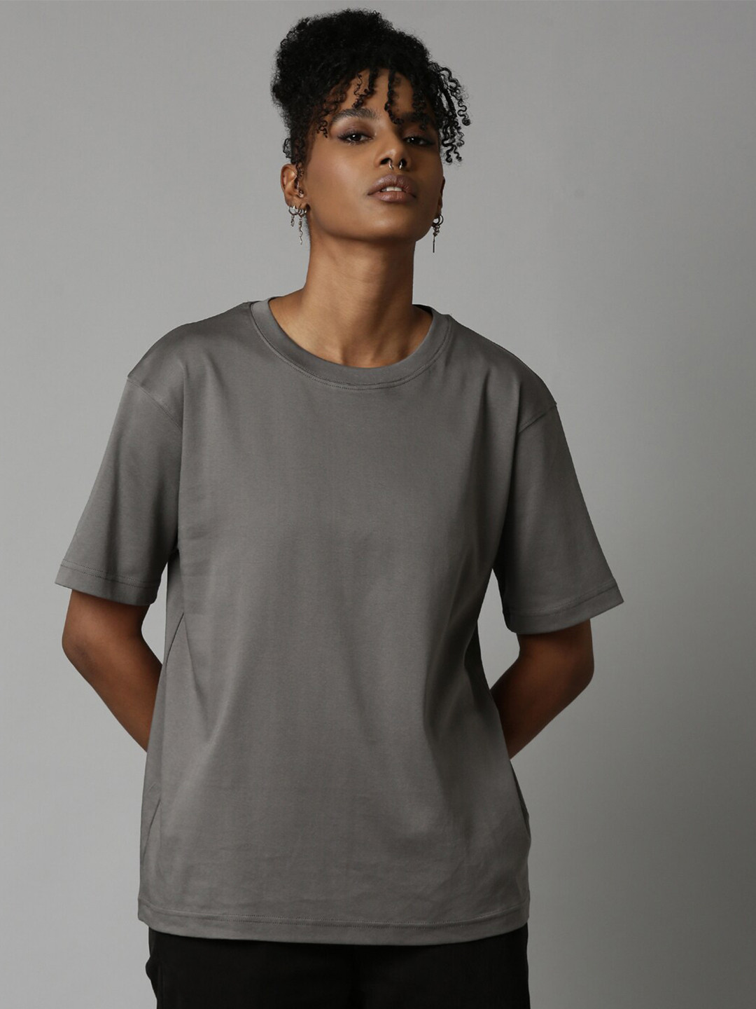 

Breakbounce Drop-Shoulder Cotton T-shirt, Grey