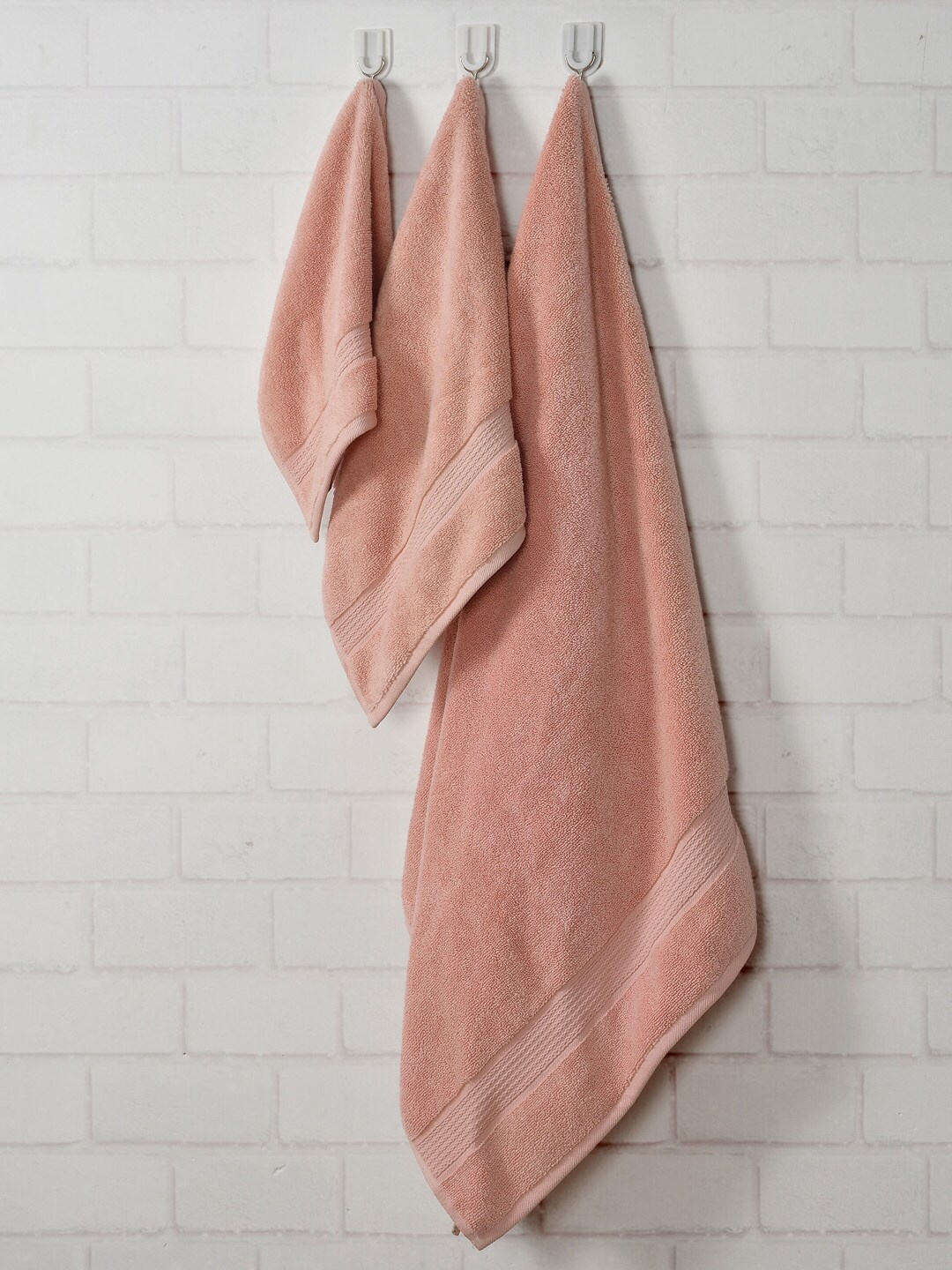 

AVI Living Pink 3 Pieces 450 GSM Pure Cotton Towels