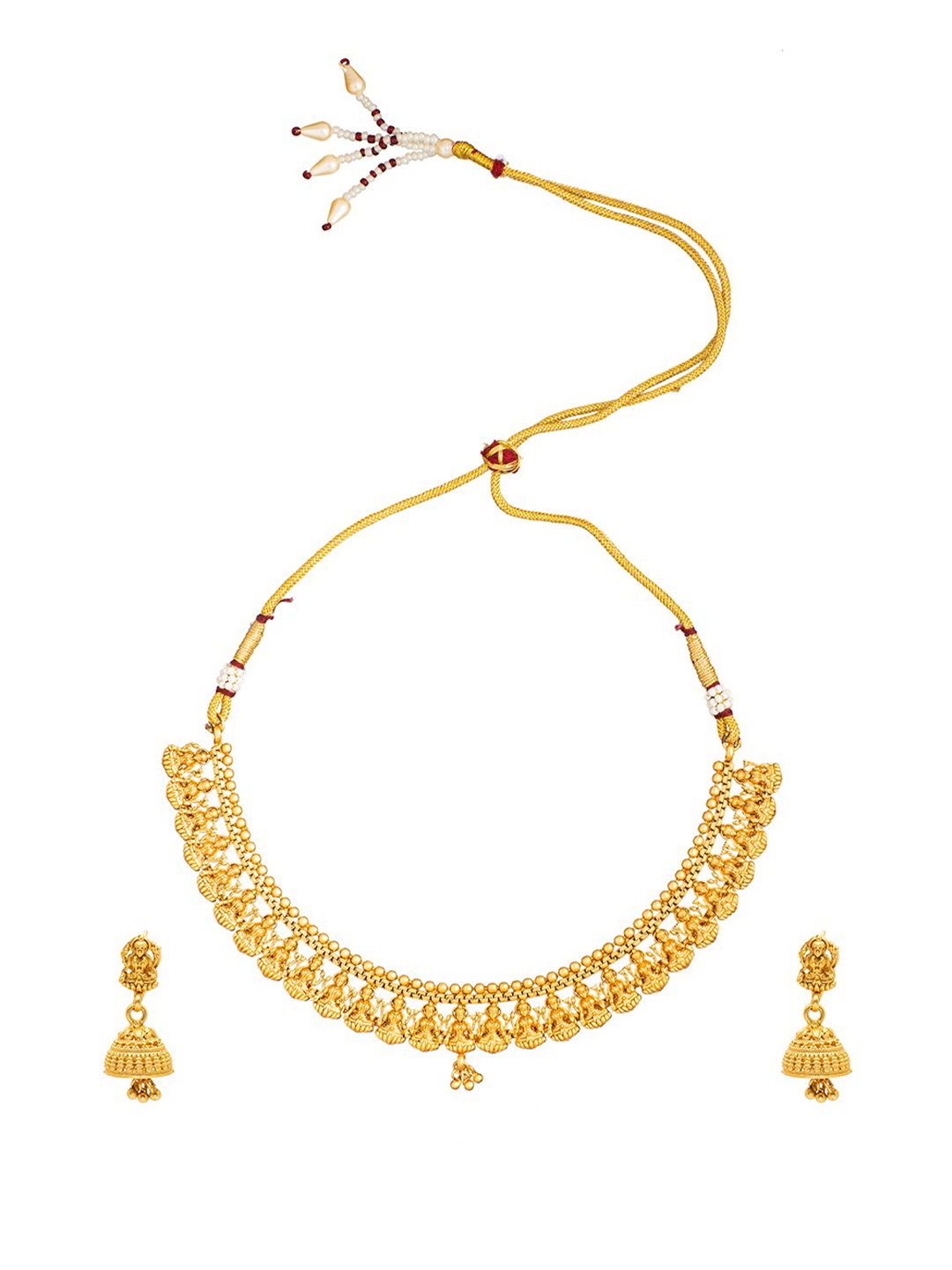 

Shining Jewel - By Shivansh Gold Plated Temple Jewellery Set