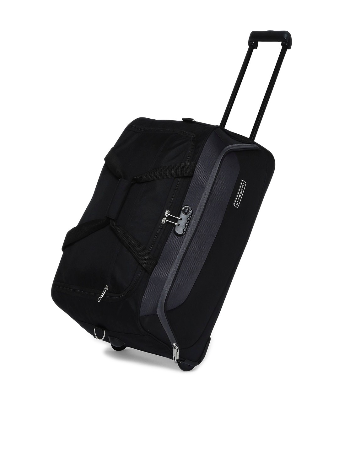 

LAVIE SPORT Anti-Theft Sage Wheels Soft Sided Duffle Trolley Bag - 65 cm, Black