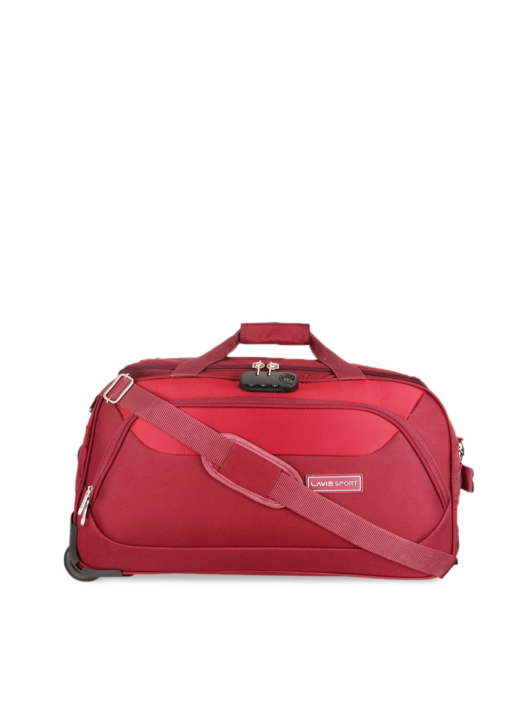 

LAVIE SPORT Anti-theft Sage Wheels Duffle Trolley Bag - 57 cm, Maroon