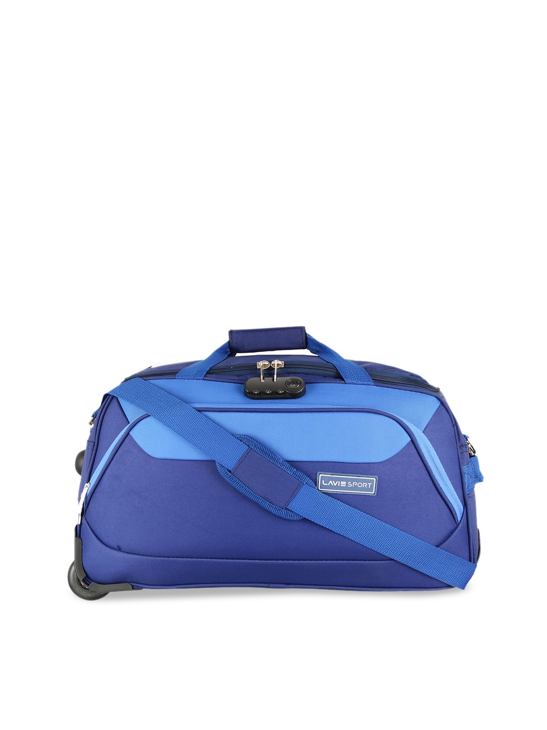 

LAVIE SPORT Anti-theft Sage Wheels Duffle Trolley Bag - 57 cm, Navy blue