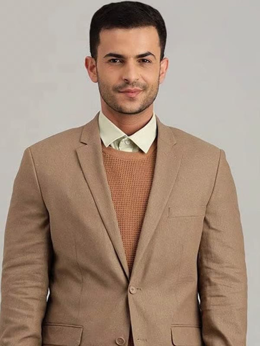 

Indian Terrain Single Breasted Blazer, Khaki
