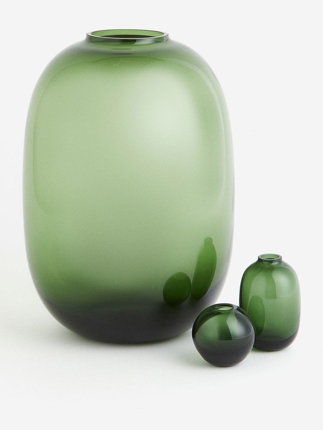 

H&M Green Clear Glass Mini Vase