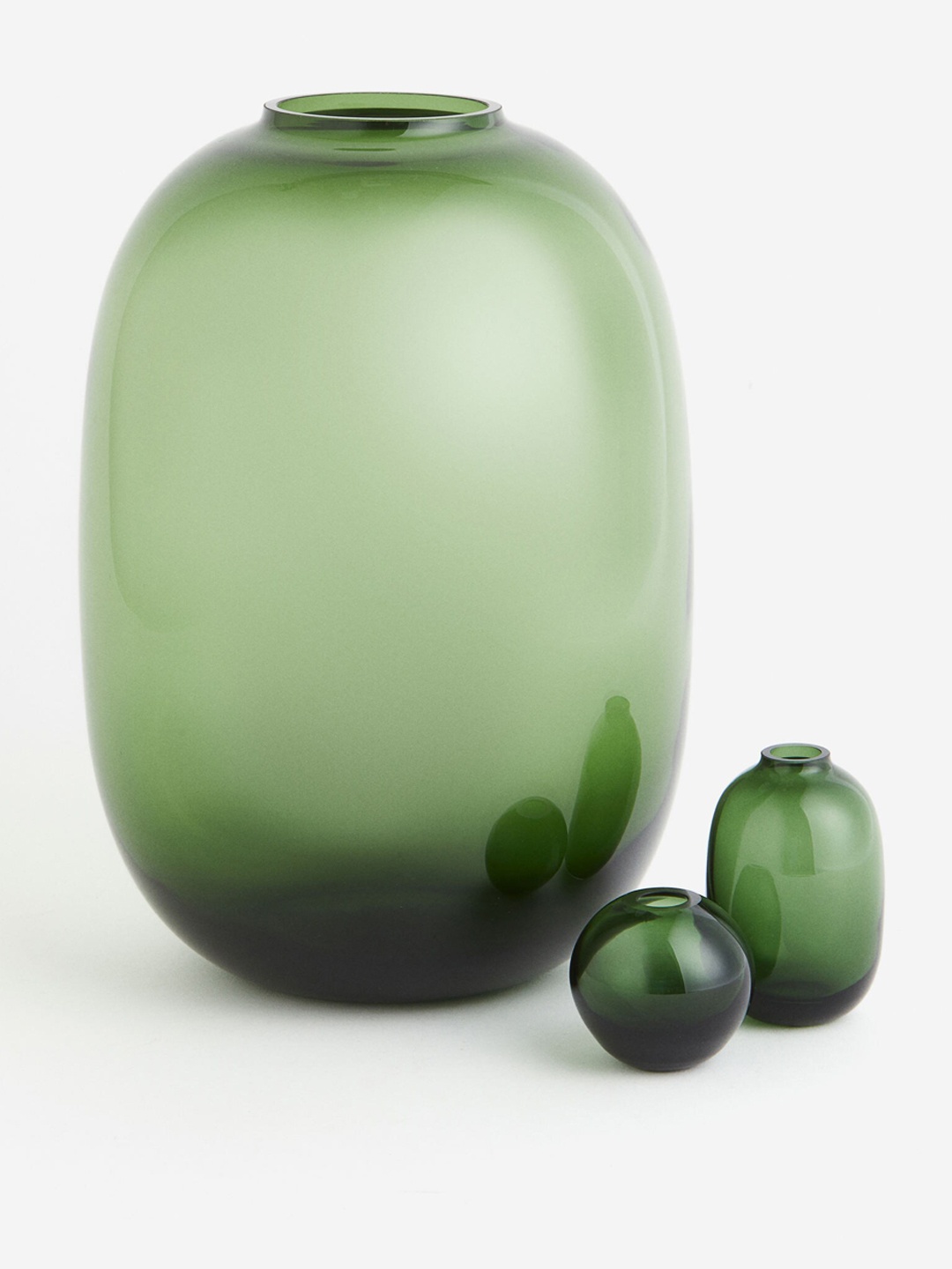 

H&M Green Clear Glass Mini Vase