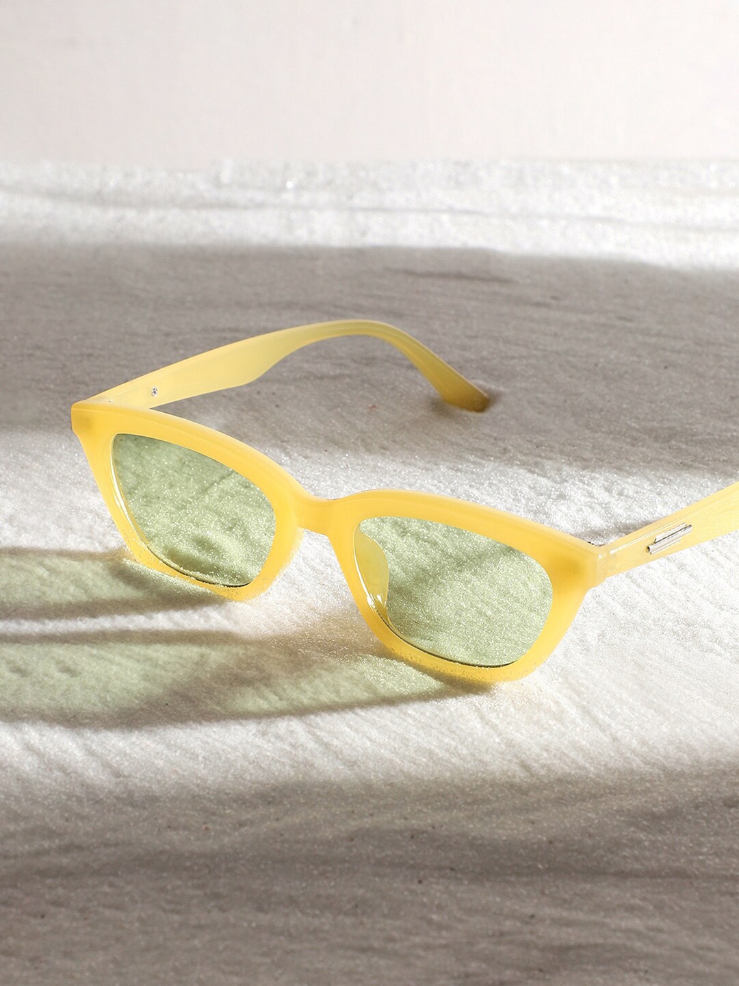 

French Accent Men Yellow Lens & Cateye Sunglasses with UV Protected Lens AW23_FASG1015, Green