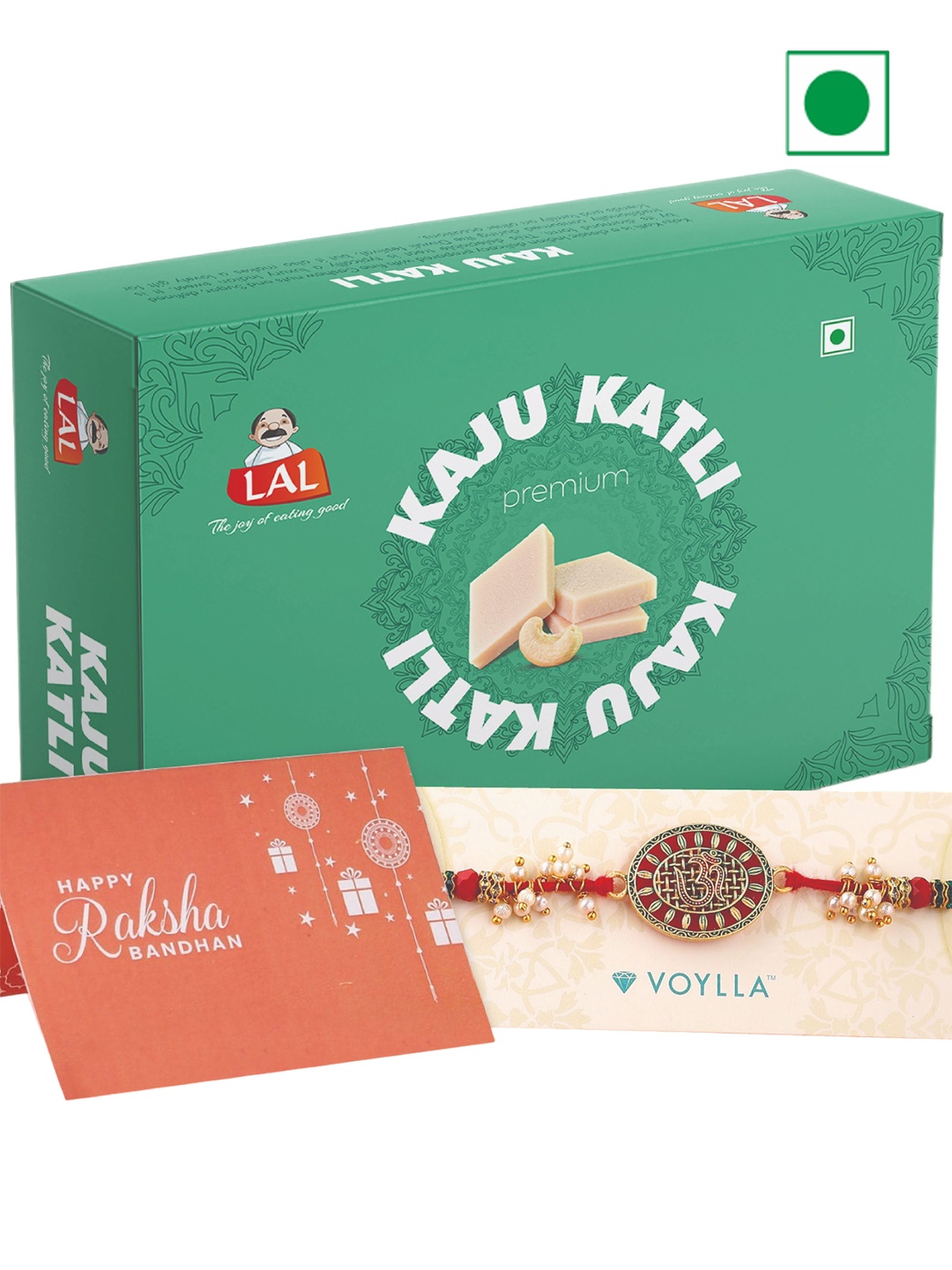 

LAL Kaju Katli With Rakhi- 400gms, Gold