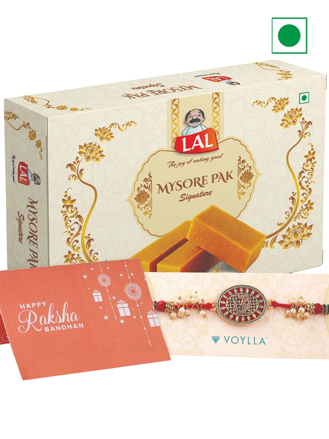 

LAL Mysore Pak Signature With Rakhi 400gms, Gold