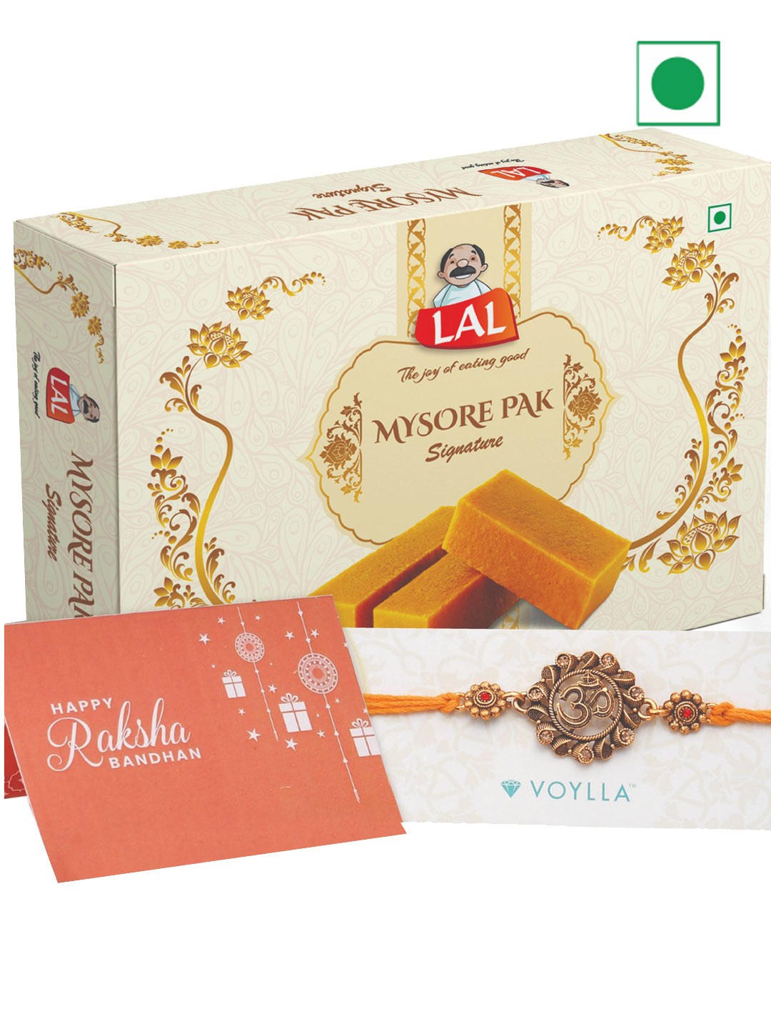 

LAL Mysore Pak Signature With Rakhi- 400gms, Gold