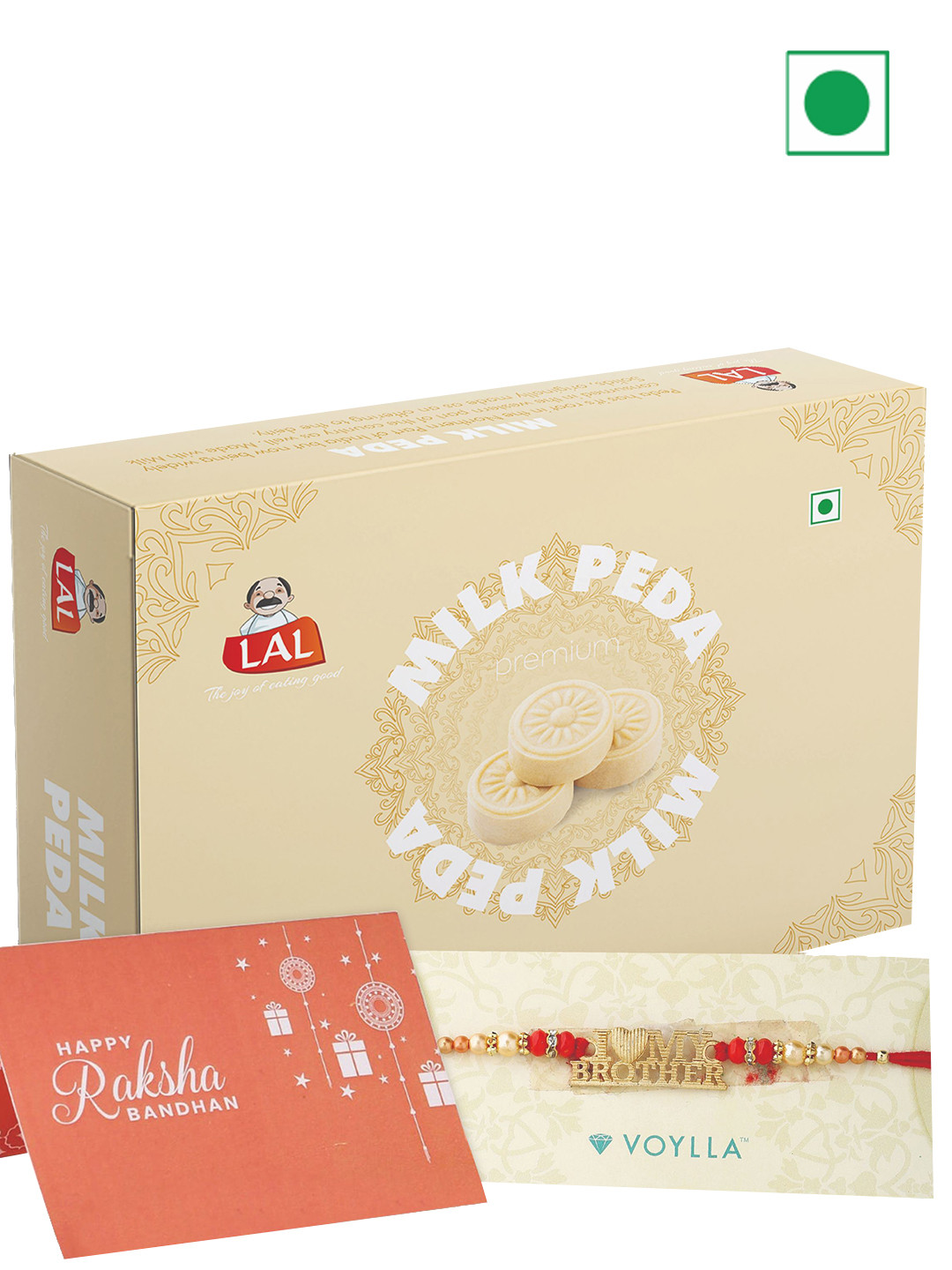 

LAL Milk Peda And Rakhi With Roli Chaawal 400g, Na