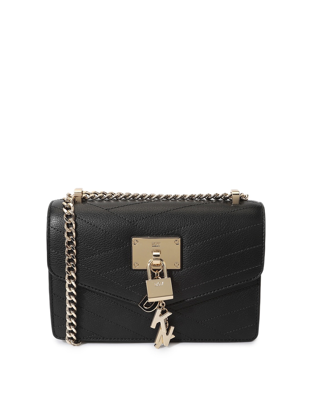 

DKNY Textured Leather Swagger Sling Bag, Black