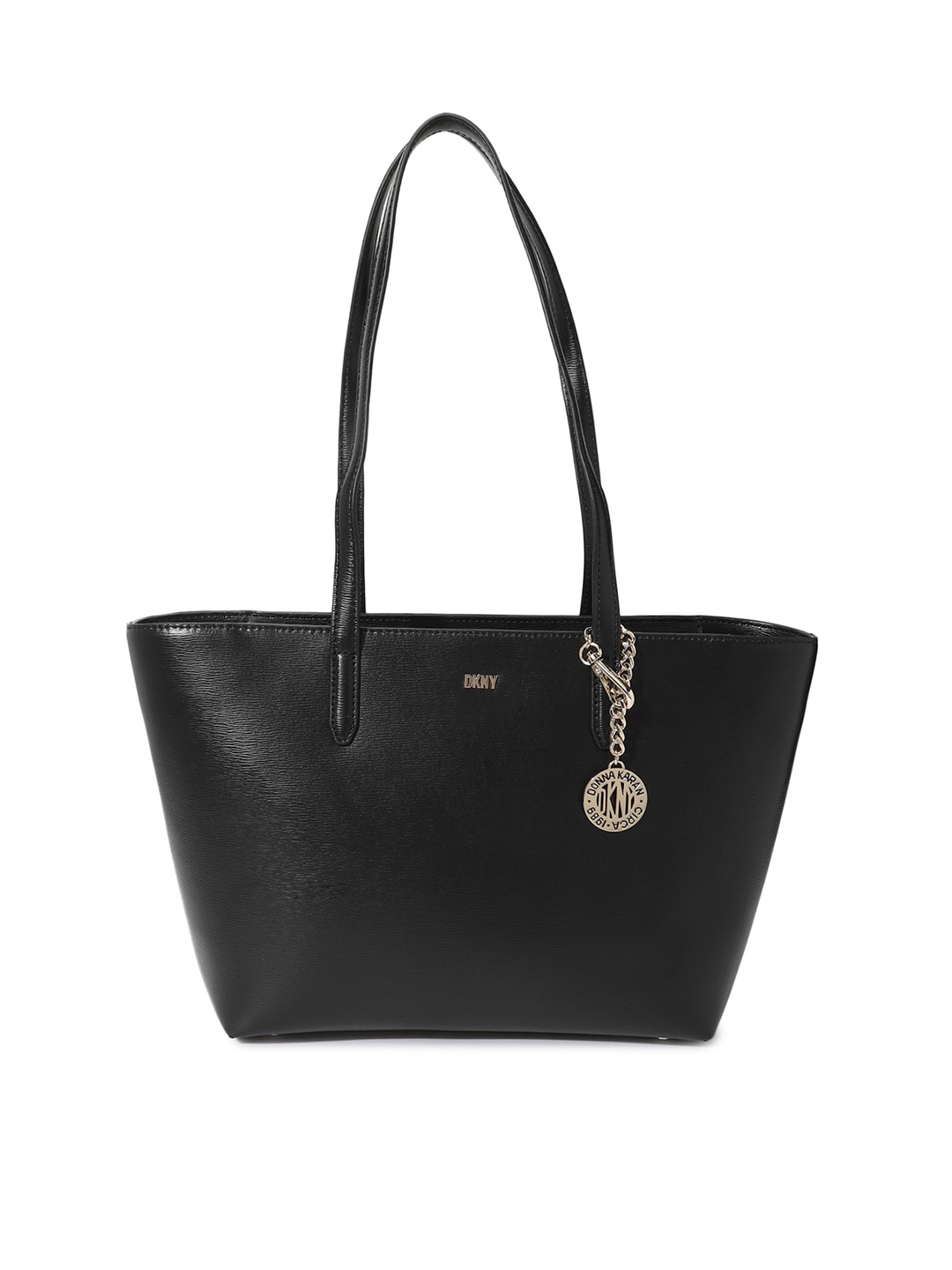 

DKNY Leather Structured Shoulder Bag, Black
