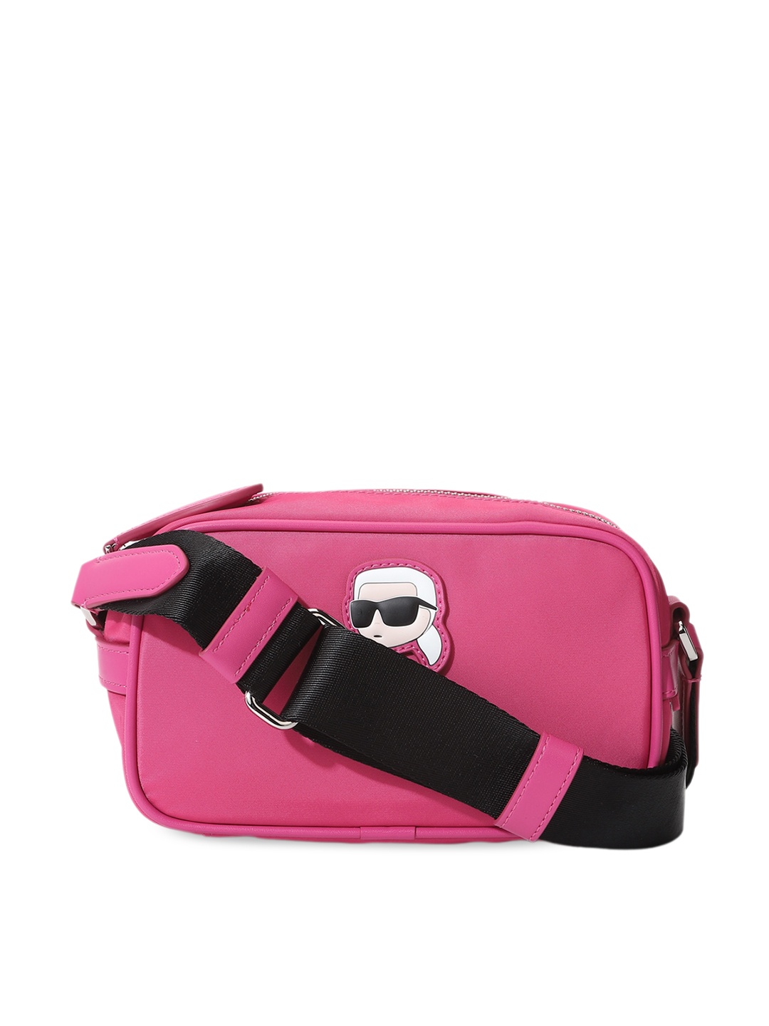 

Karl Lagerfeld Applique Structured Sling Bag, Pink