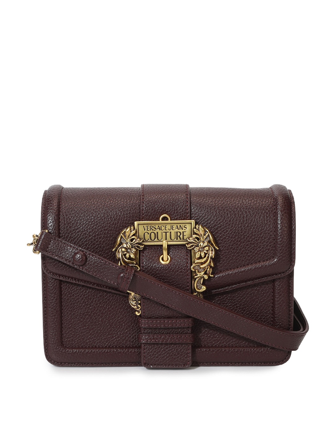 

Versace Jeans Couture Brown Textured PU Structured Sling Bag
