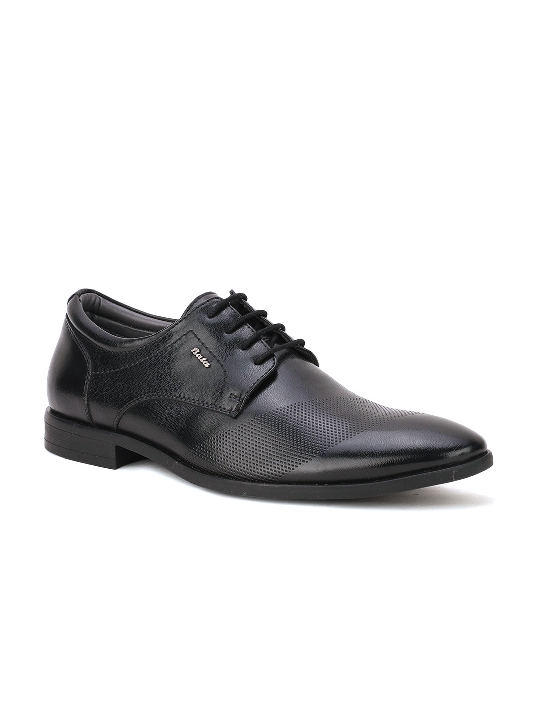 

Bata Men Textured Formal Derbys, Black