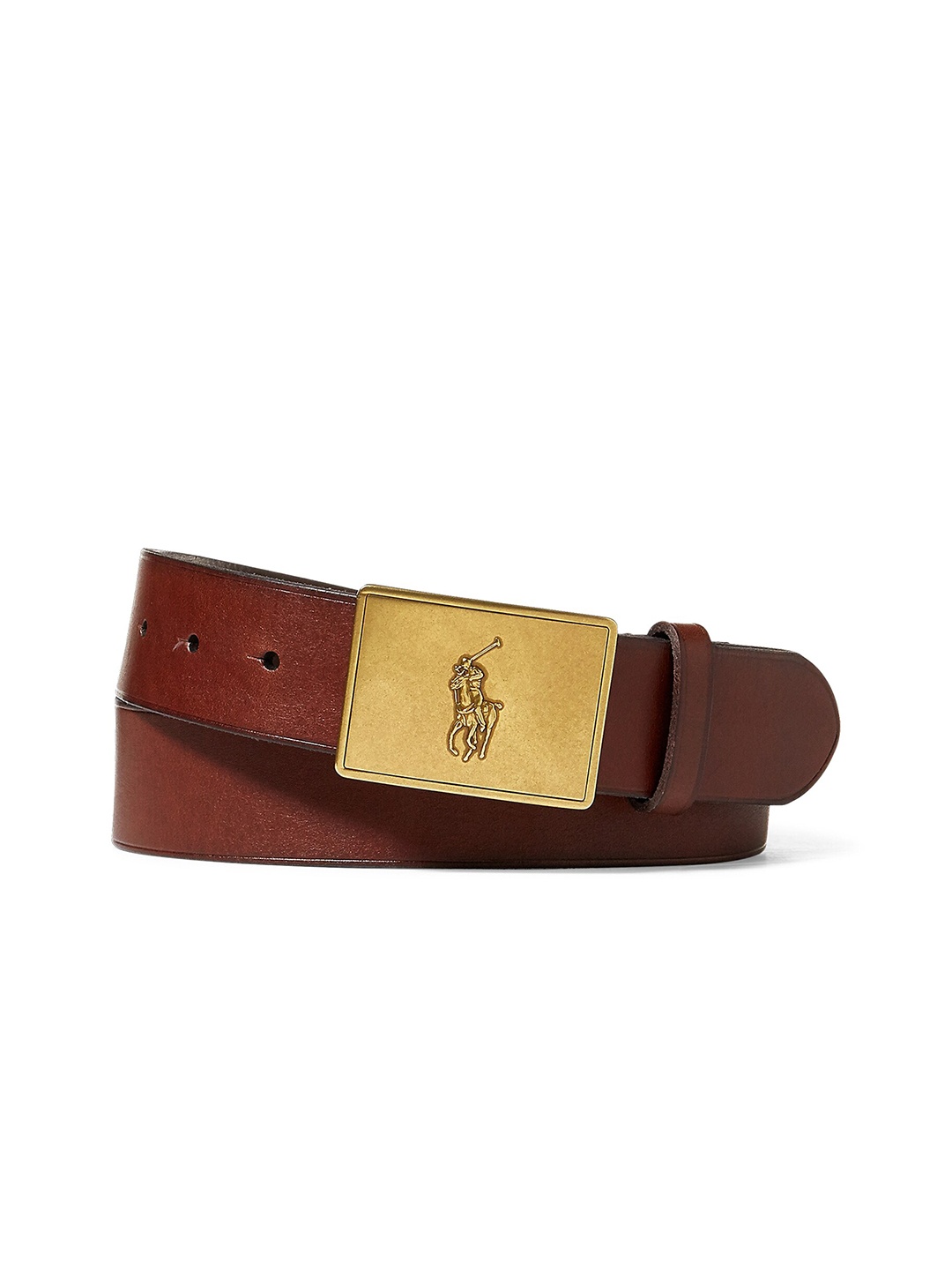 

Polo Ralph Lauren Men Textured Leather Slim Belt, Brown