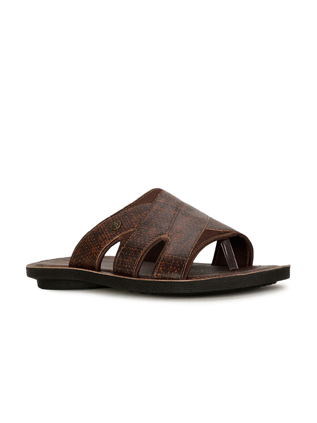 

Bata Men Textured Comfort Sandals, Brown