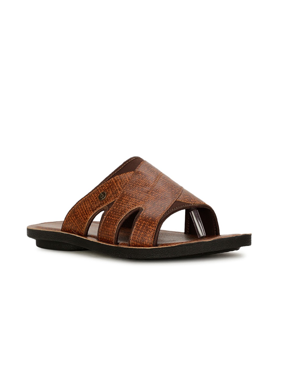 

Bata Men Textured Comfort Sandals, Brown